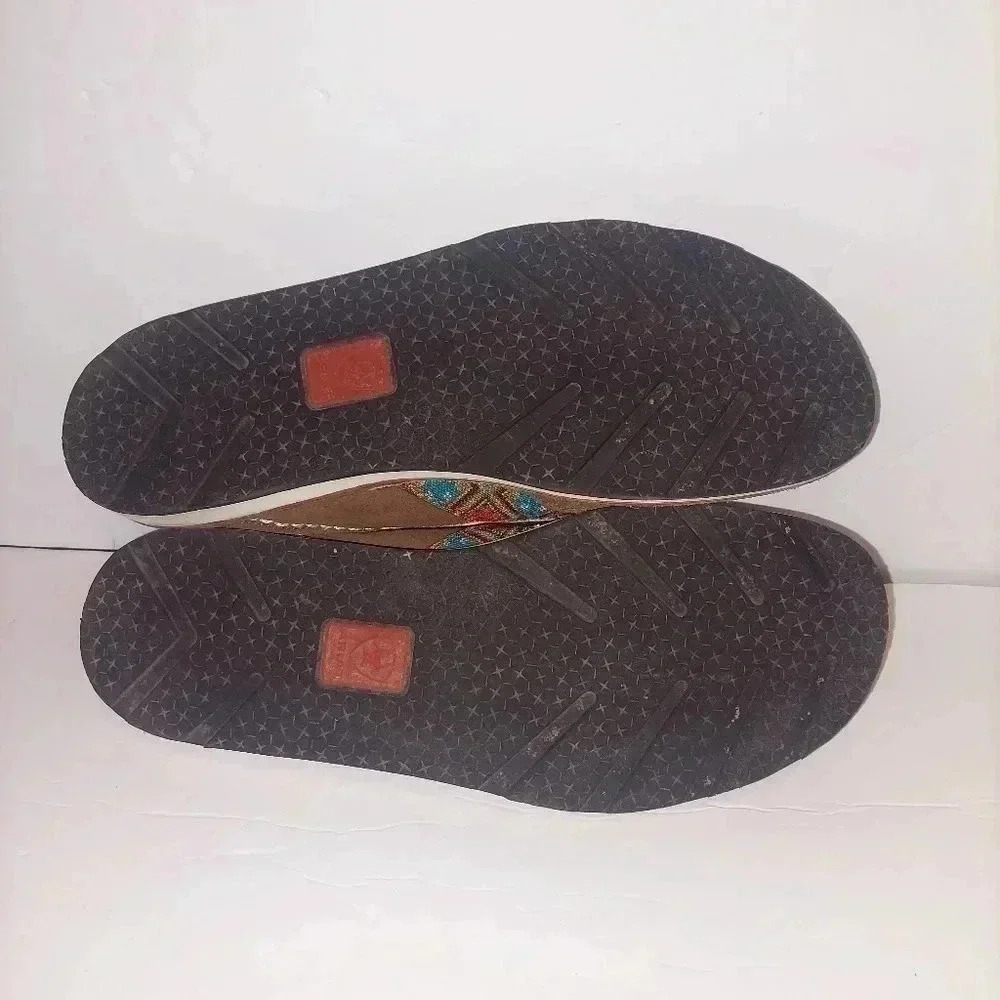 Ariat Cruiser Saddle Tan Suede/Aztec Print Shoe Womens 9.5 B - Picture 8 of 10